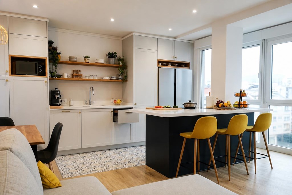 Foto 1 Descubre las cocinas abiertas al salón en Vigo: integra tu cocina y living